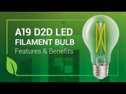 A19 8.5W LED Bulb, Filament, Dusk to Dawn, 800 Lumens