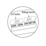 PRE-25455 Selectable Wattage & CCT switch