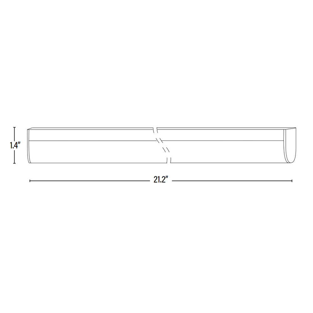 LED Under Cabinet Light Bar, 21.2 Inch, 8W, 898 Lumens, dimensions